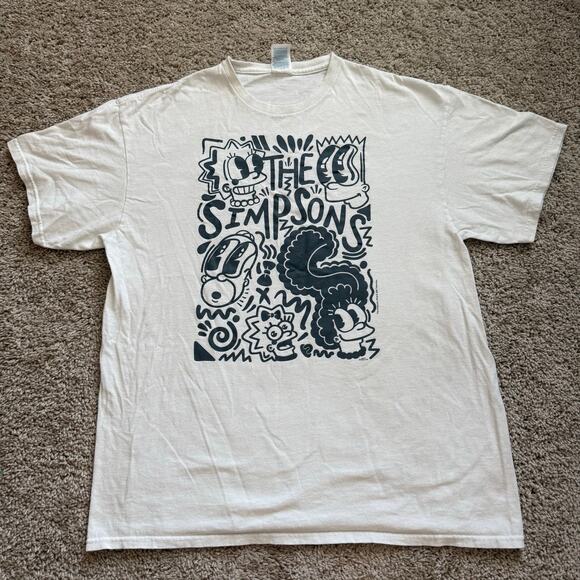 The Simpsons Graphic Tee Abstract, Size L Preshrunk Cotton T-shirt - Picture 1 of 9